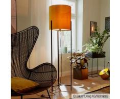 Fischer & Honsel Evin Stehleuchte Ø 42 H: 150 cm, schwarz/gold 40203, EEK: A
