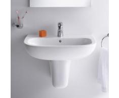 Duravit D-Code Waschtisch B: 65 T: 50 cm weiß, mit 1 Hahnloch, mit Überlauf 2310650000