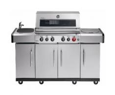 Enders Gasgrill KANSAS PRO 4 SIK Profi Turbo, 4 Brenner + Infrarot, Kocher, TURBO ZONE, HEAT RANGE, SIMPLE CLEAN, Aussenküche, Grillwagen #8711
