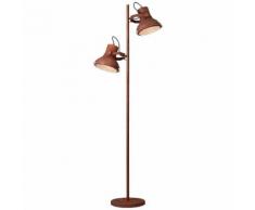BRILLIANT FRODO Leseleuchte 160 cm Metall Rostfarbend 2-Flammig, 98943/60