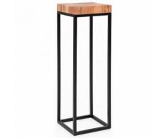 FineBuy Beistelltisch FB51448 Akazie Holz Metall Industrial Style Telefontisch