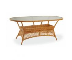 BEST Alu-Korbtisch Madelene oval 180x100cm caramel 44511890