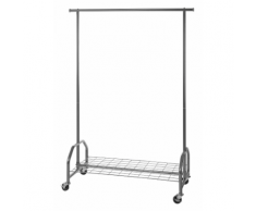 Tarrington House Kleiderwagen, Metall, PP, Silber, 180 cm