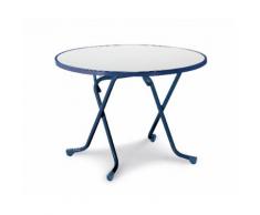 BEST Scherenklapptisch rund 100cm blau 26521020
