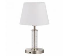 Tisch Leuchte Deko RGB LED Lichterkette Ess Zimmer Stoff Lese Lampe weiß inkl. LED Leuchtmittel