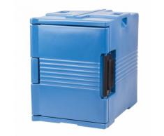 Thermobehälter Frontlader ES12, blau, 12 Paar Auflageschienen, BASICLINE ETERNASOLID®