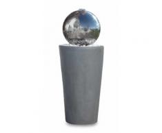 Kugelbrunnen Gartenbrunnen Brunnen FoBoule grey mit Edelstahlkugel 75cm 10865