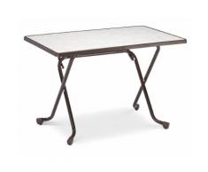 BEST Scherenklapptisch eckig 110x70cm braun 26521110