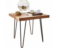 FineBuy Beistelltisch FB51059 Massiv Akazie 50x50cm Telefontisch Couchtisch