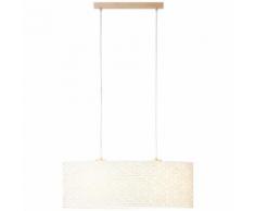 BRILLIANT GALANCE Pendelleuchte 118 cm Holz / Textil Holz hell / weiß 2-Flammig, 99188/75