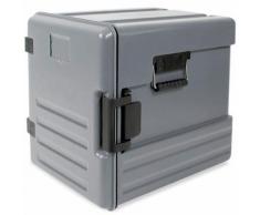 Isolier-Transportbox, -40° bis +100°C, Frontlader, 12 Einschübe, 83 Liter, grau, BxTxH 450 x 625 x 575 mm, Polyethylen (PE-HD/EPS)