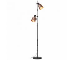 BRILLIANT SANTO Leseleuchte 170 cm Metall Schwarz / kupfer 2-Flammig, 85156/76