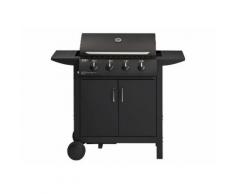 Enders Gasgrill SAN DIEGO 4, 4-Brenner aus Edelstahl, kleiner Grill, Edelstahl-Grill-Rost, Unterschrank für 5-KG Gasflasche, leistungsstark