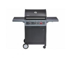 Enders Gasgrill BOSTON BLACK 3 K TURBO, 3-Brenner aus Edelstahl, mit Kocher, TURBO ZONE & HEAT RANGE Brenner, Grillwagen, Außenküche #88626
