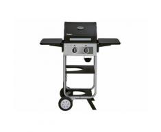 Enders Gasgrill BROOKLYN NEXT 2, kleiner Grill, 2 Brenner aus Edelstahl, Thermometer, Gasflasche verstaubar, Edelstahl-Grillrost, Balkon-Grill #86456