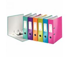 1005 Ordner WOW A4 - 80 mm, sortiert (pink, blau, eisblau, grün, orange, violett)