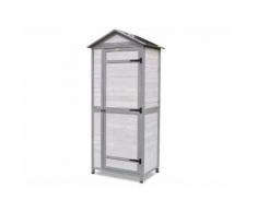 HABAU Gartenschrank »Spitzdach«, mit Zinkblechdach, 90 x 200 x 63 cm, verschließbare Tür