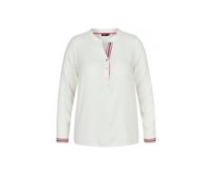 Shirtbluse mit halblanger Knopfleiste