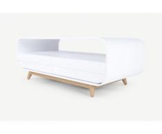 Esme Couchtisch mit Schubladen, Esche und Weiss