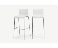 2 x Piloti Barhocker, Weiss