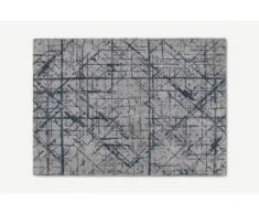 Moers Teppich (160 x 230 cm), Silber und Mitternachtsblau