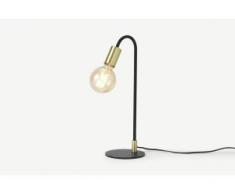Octavia Tischlampe, Schwarz und Messing