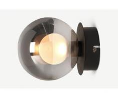 Masako LED-Wandlampe, Milchglas und Rauchglas