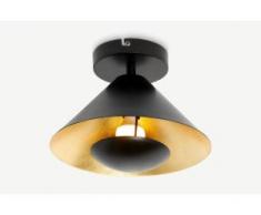 Arne Deckenleuchte, Schwarz und Gold