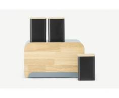 MADE Essentials Potter Brotbox und 3 x Aufbewahrungsbehaelter, Schwarz und Grau