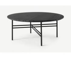 Ailish runder Couchtisch, Marmor in Schwarz