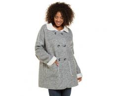 Große Größen Jacke Damen (Größe 46 48, grau-melange) | Ulla Popken Jacken | Polyester, doppelte Knopfleiste