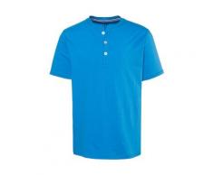Große Größen Henley Herren (Größe 6XL, aqua) | JP1880 Schlafanzüge | Baumwolle, Knopfleiste, Halbarm