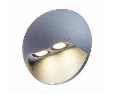 EEK A+, LED Außenwandleuchte Cycle II 2-flammig - Silber Aluminium