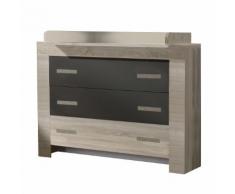 Wickelkommode Emily - Eiche - Grau