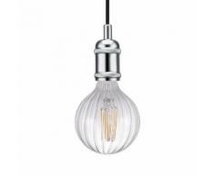 EEK A++, LED-Pendelleuchte Avra I - Stahl - 1-flammig - Chrom