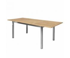 Gartentisch Teakline Exklusiv III (mit Ausziehfunktion) - Teak massiv / Edelstahl