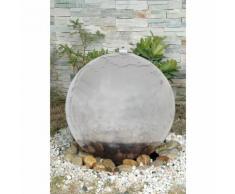 EEK A+, LED-Außen-Brunnen Ø40cm 4-flammig - Silber Kunststoff