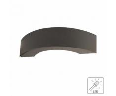EEK A+, LED-Außen-Wandleuchte Curve 3-flammig - Grau Aluminium