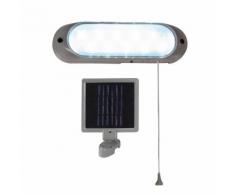EEK A+, LED Außenleuchte Solarstation 10-flammig - Grau Kunststoff