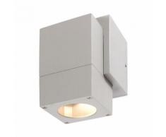 EEK A++, Energiespar-Außenwandleuchte II 1-flammig - Silber Aluminium