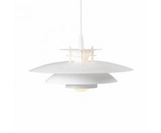 EEK A++, Pendelleuchte LD 240 - Metall/Glas Weiß