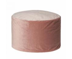 Fußhocker DotCom Samt Uni - Rosa