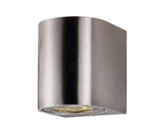 EEK A+, LED-Außenleuchte Canto - Edelstahl Silber - 2-flammig