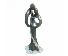 EEK A+, LED-Außen-Brunnen 27cm 6-flammig - Grau Kunststoff