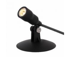 EEK A+, LED-Deko-Teichbeleuchtung 3-flammig - Schwarz Metall