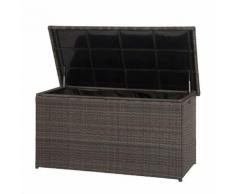 Kissenbox Porto - Polyrattan - Graubraun