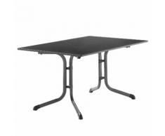 Gartentisch Puroplan IV - Kunststoff / Stahl - Anthrazit - 140 x 90 cm