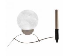 EEK A+, LED Solar-Kugelleuchte Farbwechsler II 2-flammig - Weiß Glas