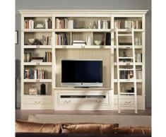 TV-Wand Azjana I - Pinie teilmassiv - Hellbeige - Mit Leiter