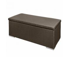 Sitztruhe Indus - Webstoff - Mokka